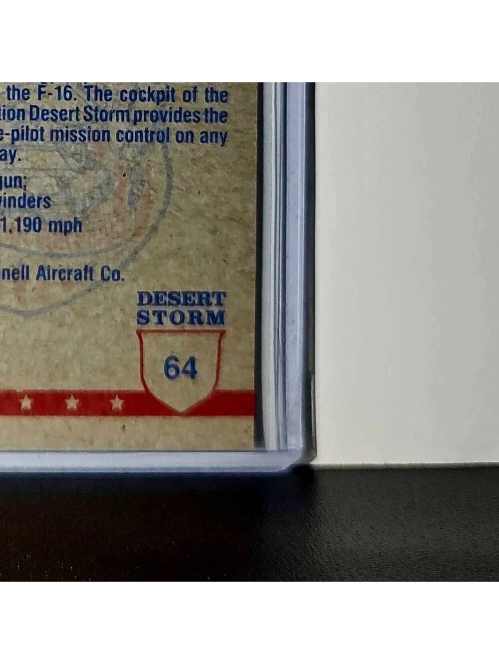 F/A-18 Cockpit 1991 Topps Desert Storm #64 Card